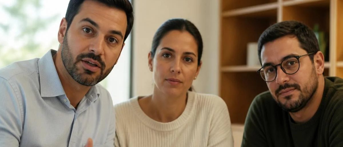 Mesa vista de cima, com o esquema de um raciocínio rabiscado à mão numa folha solta